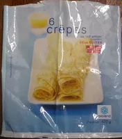 Mängden socker i 6 crêpes au lait entier