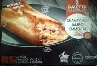 Mängden socker i 2 galettes au sarrasin champignon jambon emmental