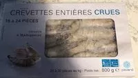 Mängden socker i Crevettes Entières Crues