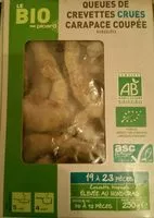 Mängden socker i Queues de crevettes crues carapace coupée