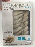 Mängden socker i Queues De Crevettes Crues, Carapace Coupée