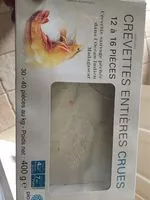 Mängden socker i Crevettes Entières Crues