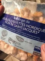 Mängden socker i Mélange de moules, crevettes nordiques, noix de saint-jacques