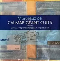 Mängden socker i Morceaux de Calmar géant cuits
