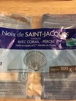 Mängden socker i Noix de Saint-Jacques Pérou ASC, avec Corail