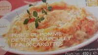 Mängden socker i Purée de pomme de terre au poulet et aux carottes