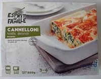 Mängden socker i Cannelloni ricotta, épinards