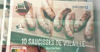Mängden socker i 10 Saucisses de volaille aux herbes