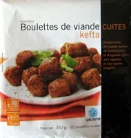 Mängden socker i Boulettes de viande cuites kefta
