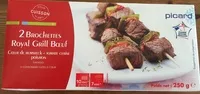 Mängden socker i 2 brochettes royal grill boeuf