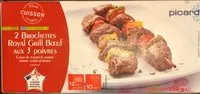 Mängden socker i 2 Brochettes Royal Grill bœuf aux 3 poivres