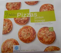 Mängden socker i 9 mini pizzas jambon fromage