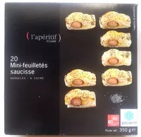 Mängden socker i 20 Mini-feuilletés saucisse - surgelés 350 g