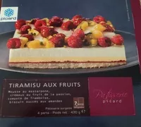 Mängden socker i Tiramisu aux fruits