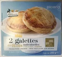Mängden socker i 2 galettes des Rois frangipane amande