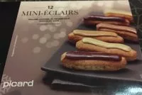 Mängden socker i 12 Mini-éclairs Praliné, Caramel Au Beurre Salé, Chocolat, Café