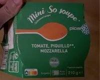 Mängden socker i Soupe tomate piquillo mozzarella