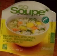 Mängden socker i So Soupe Bouillon, Légumes, Pâtes, Gingembre, Citronnelle