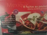 Mängden socker i 8 fajitas au poulet
