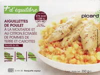 Mängden socker i Aiguillettes de poulet écrasé de pommes de terre et carottes