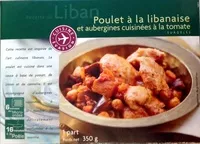 Mängden socker i Poulet à la libanaise et aubergines cuisinées à la tomate surgelés