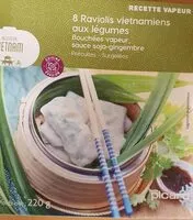 Mängden socker i Raviolis vietnamiens aux légumes