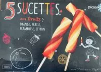 Mängden socker i Sucettes aux fruits