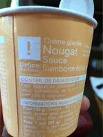 Mängden socker i Creme nougart sauce framboise eclats de nougat