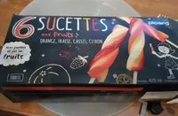 Mängden socker i Sucettes aux fruits
