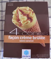 Mängden socker i Cônes façon crème brûlée sauce caramel