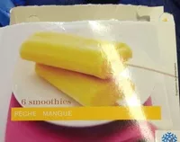 Mängden socker i 6 Smoothies Pêche - Mangue