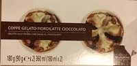 Mängden socker i Coppe gelato fiordilatte cioccolato (coupes glacées chocolat fleur de lait)