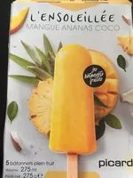 Mängden socker i L'ensoleillé mangue ananas coco
