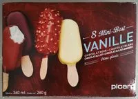 Mängden socker i 8 mini vanille divers enrobages