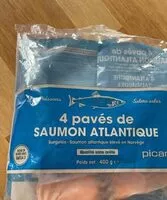 Mängden socker i 4 pavés de saumon atlantique Norvège