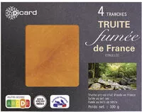 Mängden socker i 4 tranches de truite fumée, élevée en France