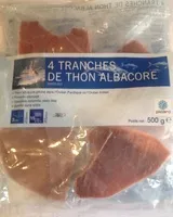 Mängden socker i 4 tranches de thon albacore