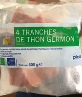 Mängden socker i 4 Tranches de thon germon