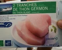 Mängden socker i 2 tranches de thon Germon