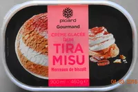 Mängden socker i Crème glacée, façon Tiramisu, morceaux de biscuit
