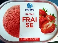 Mängden socker i sorbet fraise 