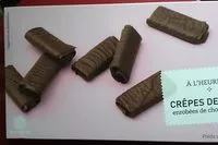 Mängden socker i Crêpes dentelle enrobées de chocolat au lait