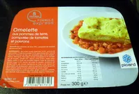 Mängden socker i Omelette aux pommes de terre, compotée de tomates et poivrons Picard