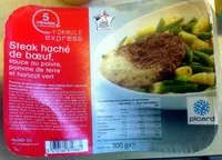 Mängden socker i Steak haché de boeuf, sauce au poivre, pomme de terre et haricot vert