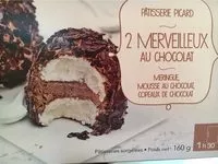 Mängden socker i 2 merveilleux au chocolat - meringue, mousse au chocolat, copeaux de chocolat