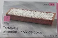 Mängden socker i Tartelette Chocolat - Noix de Coco