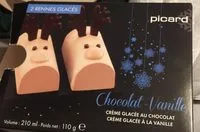 Mängden socker i 2 Rennes Glacés Chocolat-Vanille