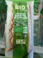 Mängden socker i 2 petites baguettes de campagne