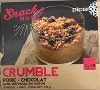 Mängden socker i Crumble poire chocolat
