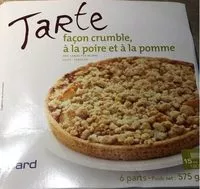 Mängden socker i Tarte Façon Crumble à la Poire et à la Pomme